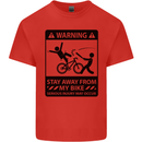 Stay Away From My Bike Cycling Cyclist Kids T-Shirt Childrens Red
