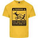 Stay Away From My Bike Cycling Cyclist Kids T-Shirt Childrens Yellow
