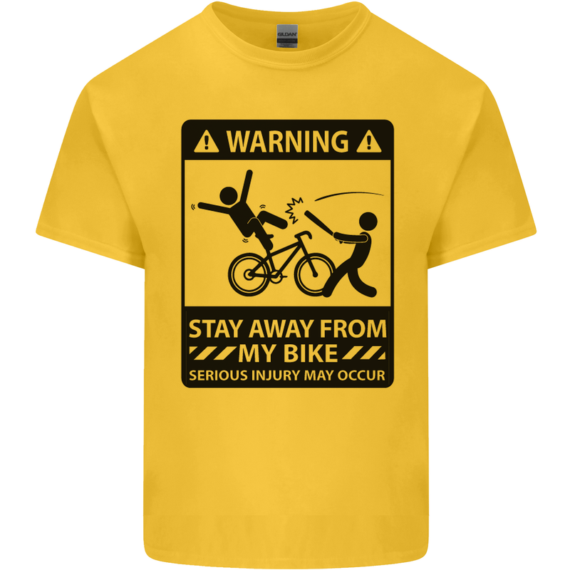 Stay Away From My Bike Cycling Cyclist Kids T-Shirt Childrens Yellow