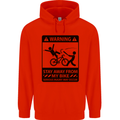 Stay Away From My Bike Cycling Cyclist Mens 80% Cotton Hoodie Bright Red