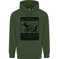 Stay Away From My Bike Cycling Cyclist Mens 80% Cotton Hoodie Forest Green