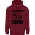 Stay Away From My Bike Cycling Cyclist Mens 80% Cotton Hoodie Maroon