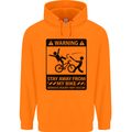 Stay Away From My Bike Cycling Cyclist Mens 80% Cotton Hoodie Orange