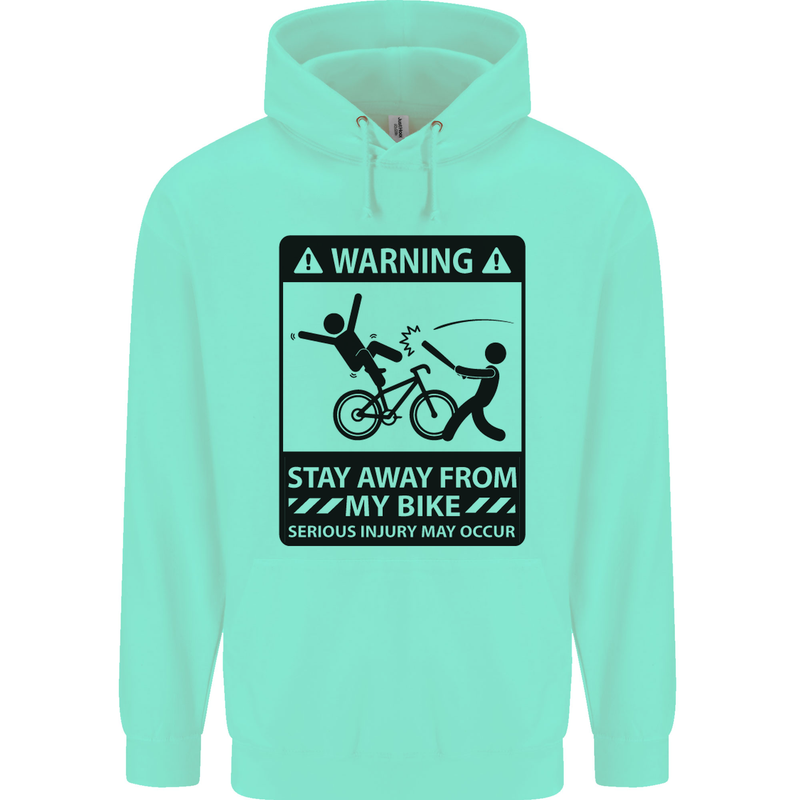 Stay Away From My Bike Cycling Cyclist Mens 80% Cotton Hoodie Peppermint