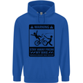 Stay Away From My Bike Cycling Cyclist Mens 80% Cotton Hoodie Royal Blue
