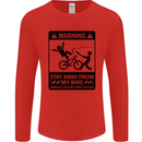Stay Away From My Bike Cycling Cyclist Mens Long Sleeve T-Shirt Red