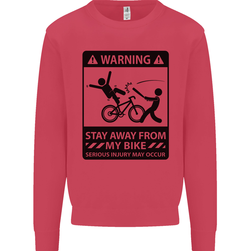 Stay Away From My Bike Cycling Cyclist Mens Sweatshirt Jumper Heliconia