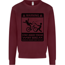 Stay Away From My Bike Cycling Cyclist Mens Sweatshirt Jumper Maroon