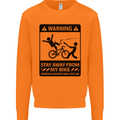Stay Away From My Bike Cycling Cyclist Mens Sweatshirt Jumper Orange