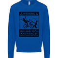 Stay Away From My Bike Cycling Cyclist Mens Sweatshirt Jumper Royal Blue