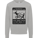 Stay Away From My Bike Cycling Cyclist Mens Sweatshirt Jumper Sports Grey