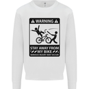 Stay Away From My Bike Cycling Cyclist Mens Sweatshirt Jumper White