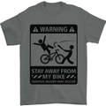 Stay Away From My Bike Cycling Cyclist Mens T-Shirt Cotton Gildan Charcoal