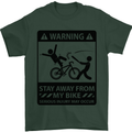 Stay Away From My Bike Cycling Cyclist Mens T-Shirt Cotton Gildan Forest Green