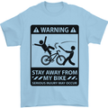 Stay Away From My Bike Cycling Cyclist Mens T-Shirt Cotton Gildan Light Blue