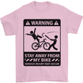 Stay Away From My Bike Cycling Cyclist Mens T-Shirt Cotton Gildan Light Pink