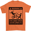 Stay Away From My Bike Cycling Cyclist Mens T-Shirt Cotton Gildan Orange