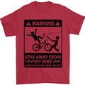 Stay Away From My Bike Cycling Cyclist Mens T-Shirt Cotton Gildan Red