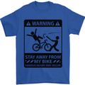 Stay Away From My Bike Cycling Cyclist Mens T-Shirt Cotton Gildan Royal Blue