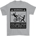 Stay Away From My Bike Cycling Cyclist Mens T-Shirt Cotton Gildan Sports Grey