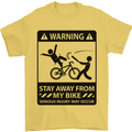 Stay Away From My Bike Cycling Cyclist Mens T-Shirt Cotton Gildan Yellow