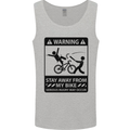 Stay Away From My Bike Cycling Cyclist Mens Vest Tank Top Sports Grey