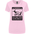 Stay Away From My Bike Cycling Cyclist Womens Wider Cut T-Shirt Light Pink