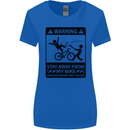 Stay Away From My Bike Cycling Cyclist Womens Wider Cut T-Shirt Royal Blue