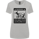 Stay Away From My Bike Cycling Cyclist Womens Wider Cut T-Shirt Sports Grey
