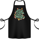 Stay Trippy Hippy Magic Mushrooms Drugs Cotton Apron 100% Organic Black