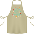 Stay Trippy Hippy Magic Mushrooms Drugs Cotton Apron 100% Organic Khaki