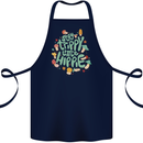 Stay Trippy Hippy Magic Mushrooms Drugs Cotton Apron 100% Organic Navy Blue