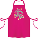 Stay Trippy Hippy Magic Mushrooms Drugs Cotton Apron 100% Organic Pink