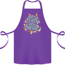 Stay Trippy Hippy Magic Mushrooms Drugs Cotton Apron 100% Organic Purple