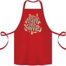 Stay Trippy Hippy Magic Mushrooms Drugs Cotton Apron 100% Organic Red