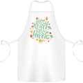 Stay Trippy Hippy Magic Mushrooms Drugs Cotton Apron 100% Organic White