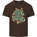 Stay Trippy Hippy Magic Mushrooms Drugs Kids T-Shirt Childrens Chocolate