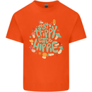 Stay Trippy Hippy Magic Mushrooms Drugs Kids T-Shirt Childrens Orange