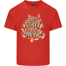 Stay Trippy Hippy Magic Mushrooms Drugs Kids T-Shirt Childrens Red
