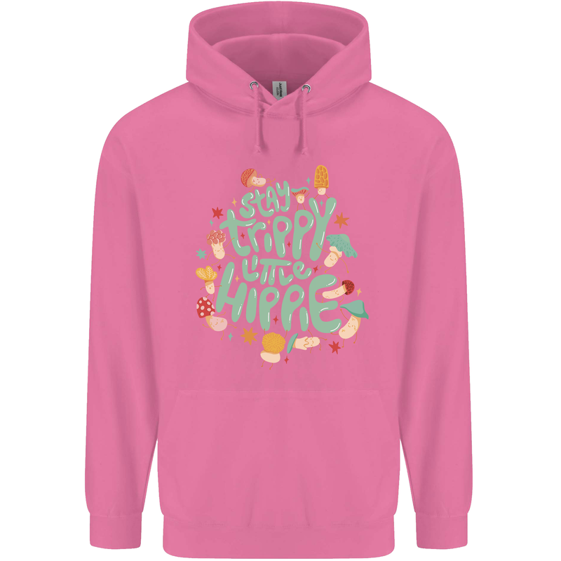 Stay Trippy Hippy Magic Mushrooms Drugs Mens 80% Cotton Hoodie Azelea