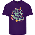 Stay Trippy Hippy Magic Mushrooms Drugs Mens Cotton T-Shirt Tee Top Purple