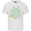 Stay Trippy Hippy Magic Mushrooms Drugs Mens Cotton T-Shirt Tee Top White