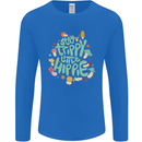 Stay Trippy Hippy Magic Mushrooms Drugs Mens Long Sleeve T-Shirt Royal Blue