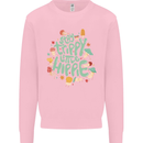 Stay Trippy Hippy Magic Mushrooms Drugs Mens Sweatshirt Jumper Light Pink