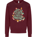 Stay Trippy Hippy Magic Mushrooms Drugs Mens Sweatshirt Jumper Maroon