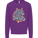 Stay Trippy Hippy Magic Mushrooms Drugs Mens Sweatshirt Jumper Purple