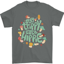 Stay Trippy Hippy Magic Mushrooms Drugs Mens T-Shirt Cotton Gildan Charcoal