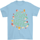 Stay Trippy Hippy Magic Mushrooms Drugs Mens T-Shirt Cotton Gildan Light Blue