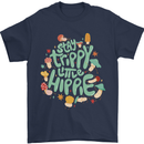 Stay Trippy Hippy Magic Mushrooms Drugs Mens T-Shirt Cotton Gildan Navy Blue