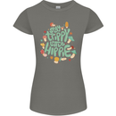 Stay Trippy Hippy Magic Mushrooms Drugs Womens Petite Cut T-Shirt Charcoal